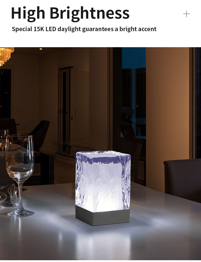 Crystal Table Lamp | Touch Crystal Lamp | Rechargeable Crystal Table Lamp