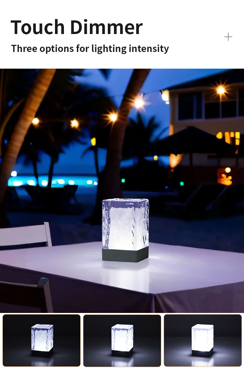 Crystal Table Lamp | Touch Crystal Lamp | Rechargeable Crystal Table Lamp