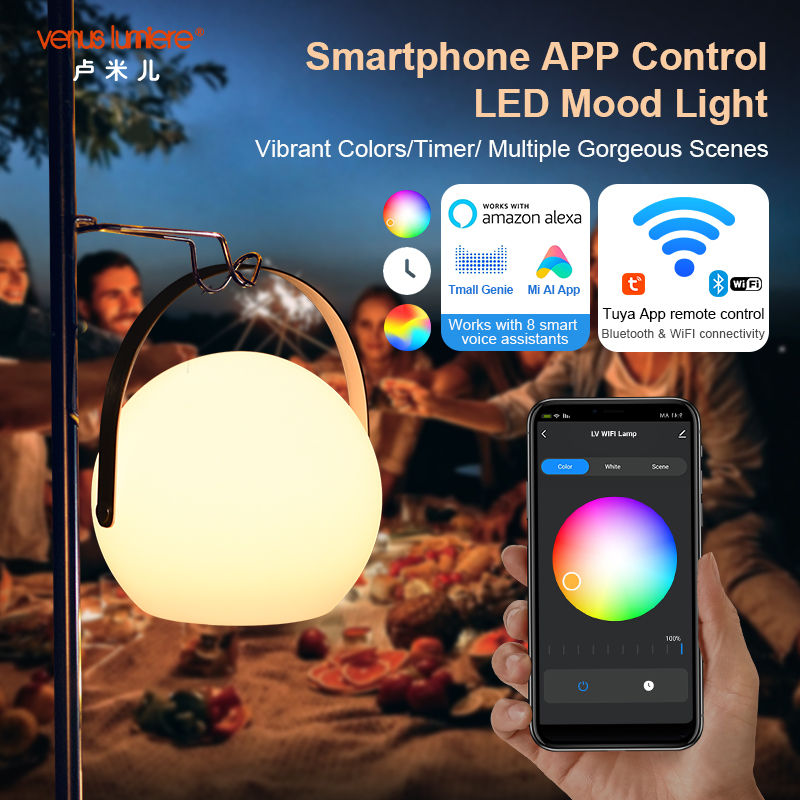 Bluetooth WiFi Tuya App Voice Control Smart Table Lamp