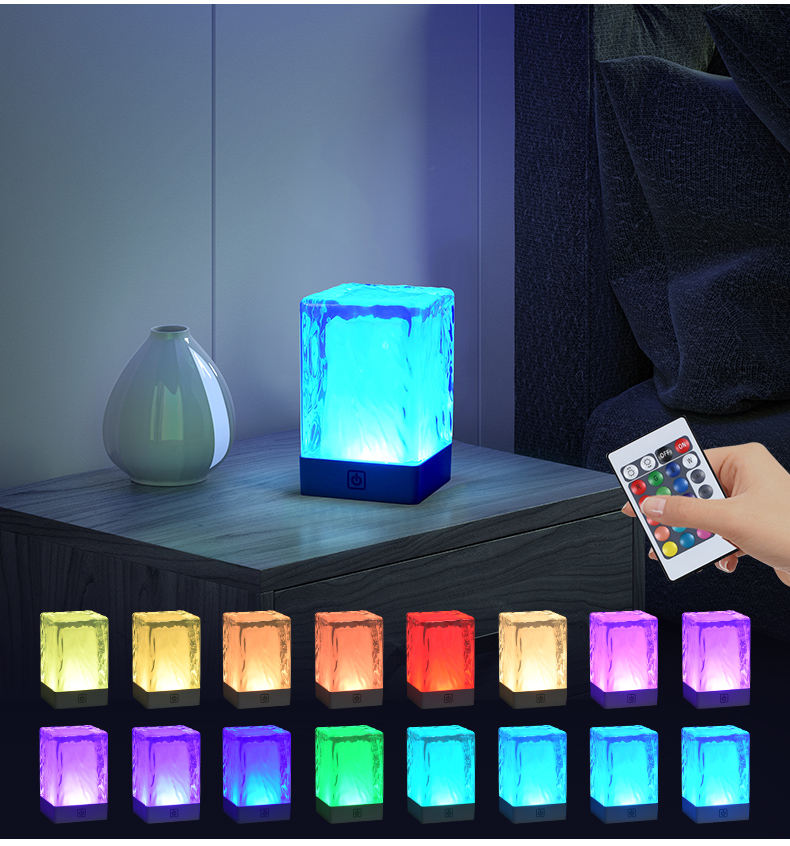 Cordless RGB LED Crystal Table Lamp