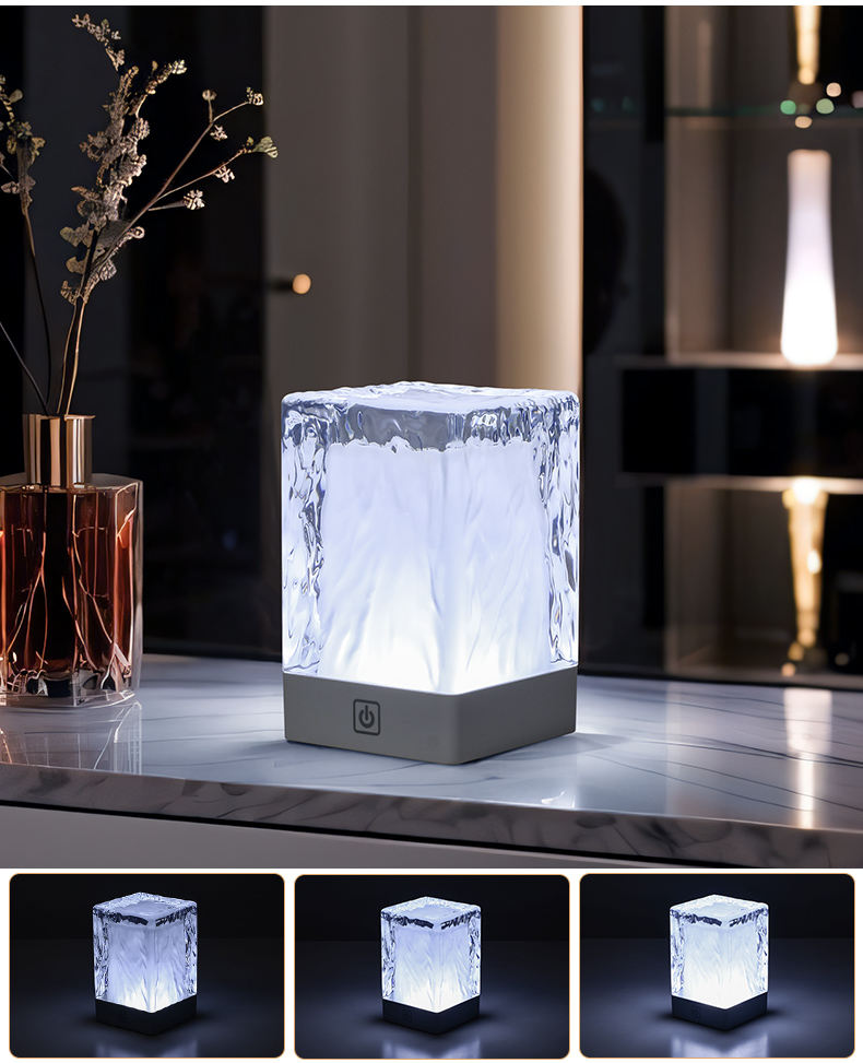 Cordless RGB LED Crystal Table Lamp