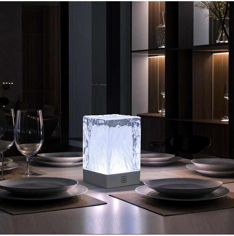 Cordless RGB LED Crystal Table Lamp