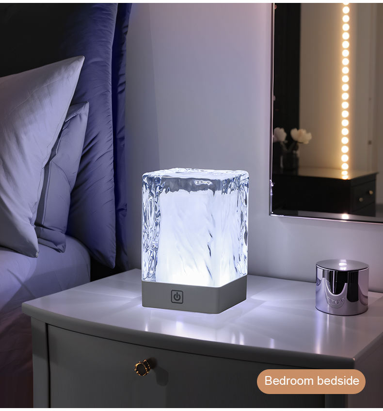 Cordless RGB LED Crystal Table Lamp