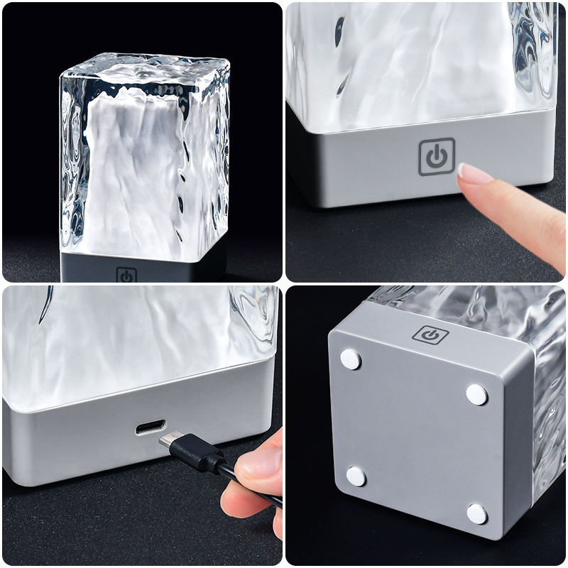 Cordless RGB LED Crystal Table Lamp