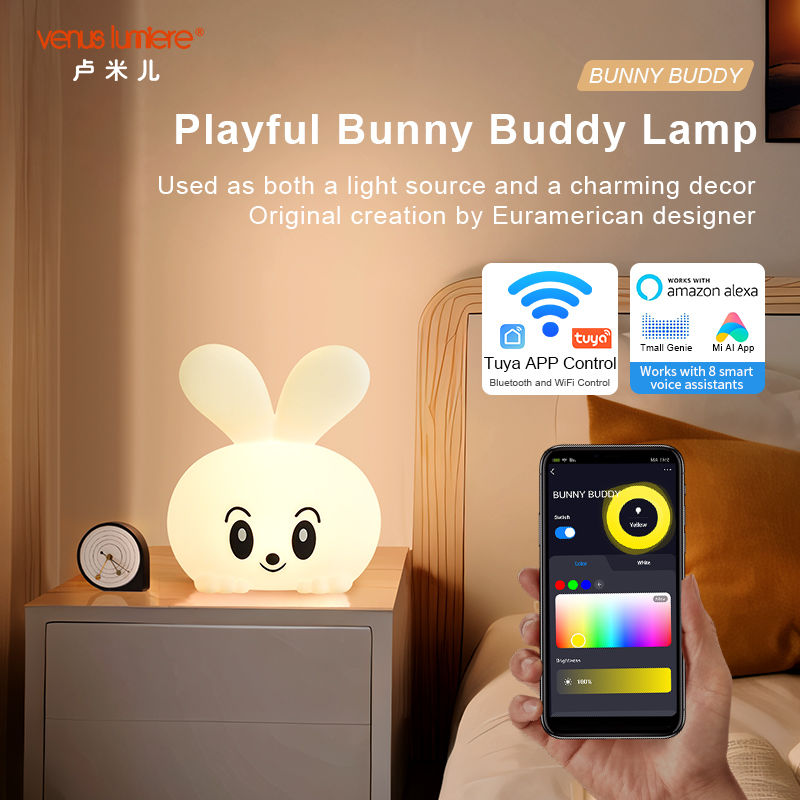 Smart Tuya APP Control RGBW LED Light Bunny Rabbit Lamp