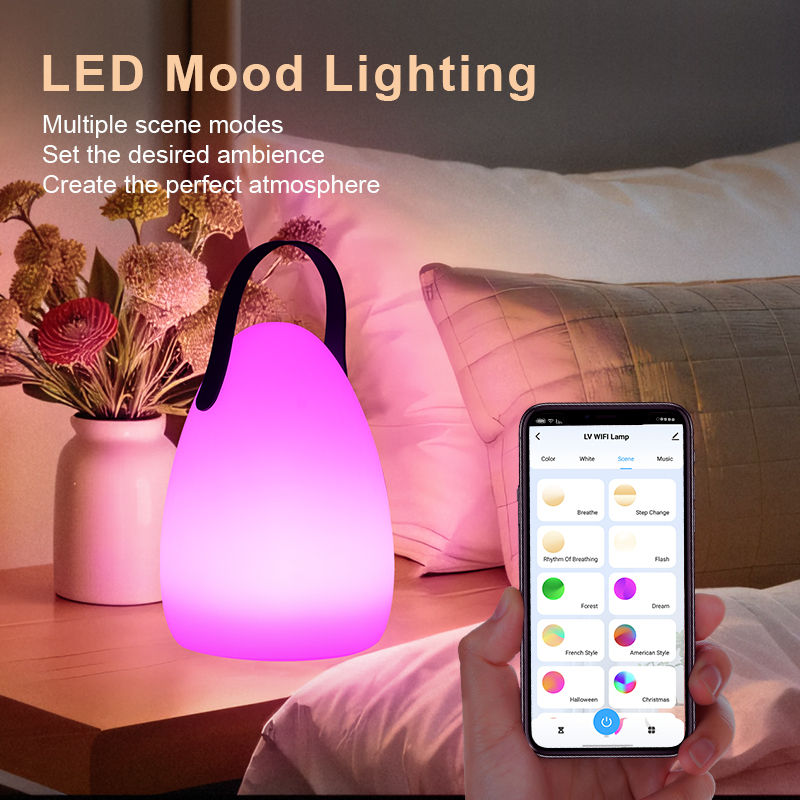 Portable LED Egg Lantern Tuya Bluetooth WiFi Smart Table Lamp