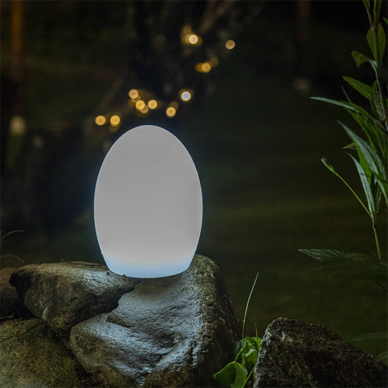 Cordless Egg-shaped LED Light Table Lamp Creates Ambiance with Wireless Convenience
